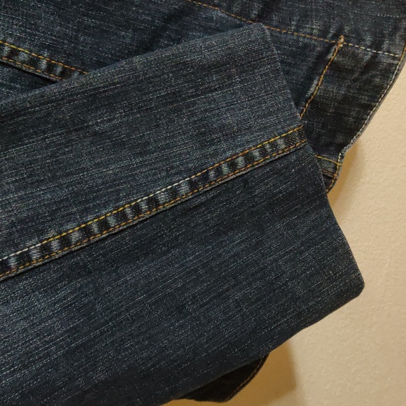 Embroidered Pockets Jean Jacket 1X - Picture 6 of 9